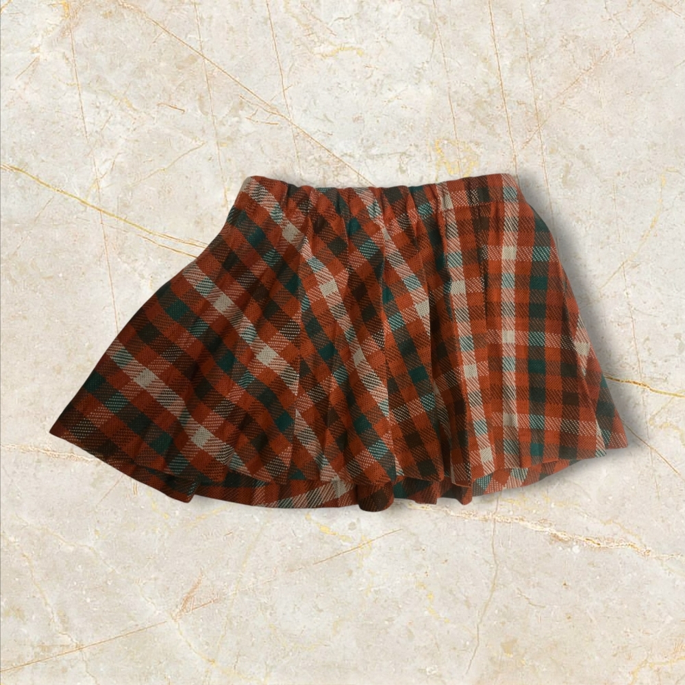 *Vintage* Aileen Girl Plaid Pleated Holiday Skirt size 3t